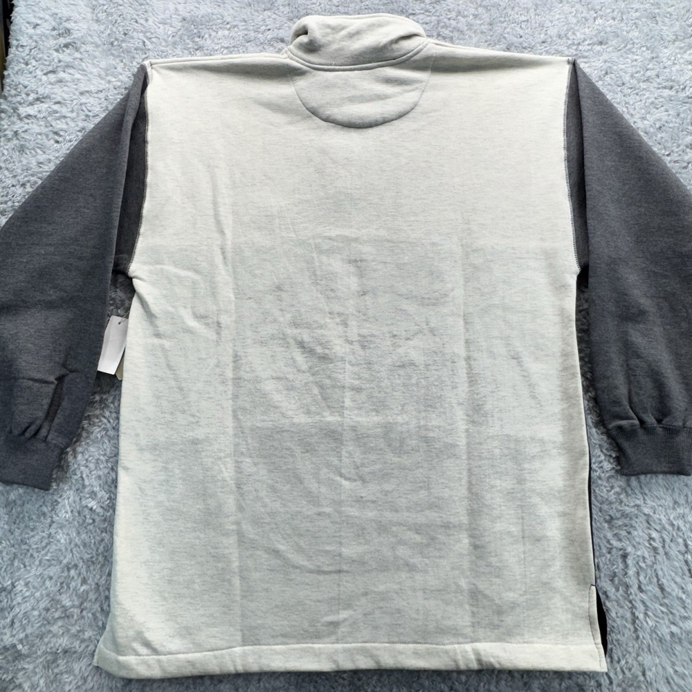 Vintage Bugle Boy 90s Y2K 1/4 Zip Pullover XL Colorblock Fleece Lined NWT NOS - Picture 10 of 11